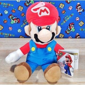 Super Mario All Star Collection Mario 8" #01 2017 Genuine Little Buddy Plush NWT